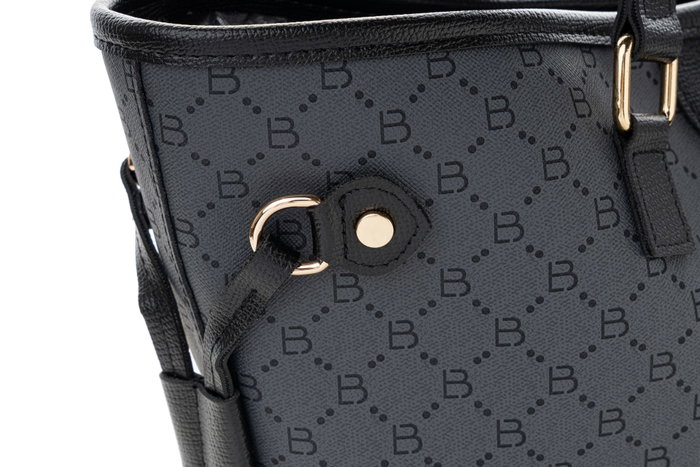 Lucky Bees 355 v2 Bolso Tote Gris y Negro
